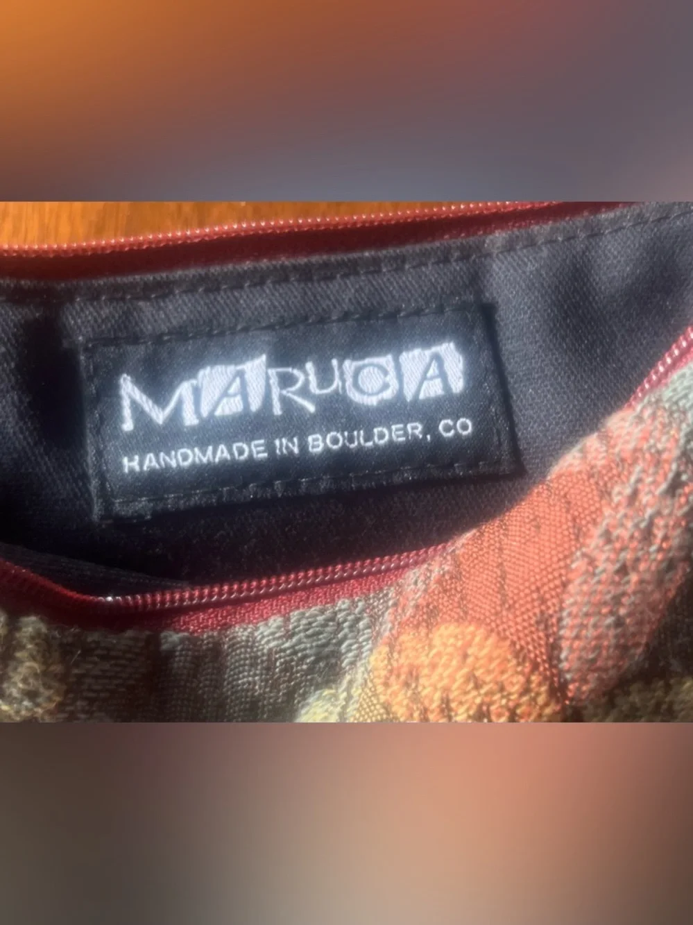 Maruca Jacquard Tapestry Handmade Boulder CO Wristlet Clutch Multicolor